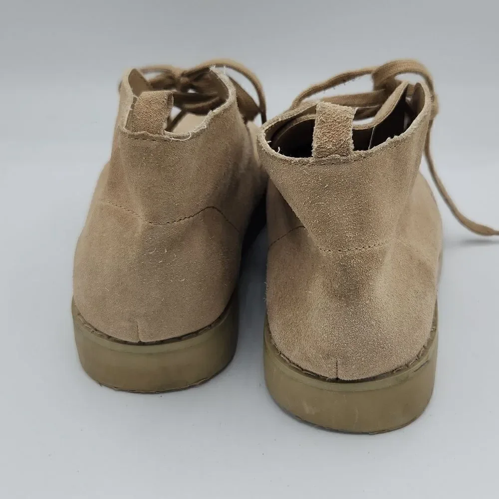 Janie and Jack Suede Lace-up Camel Booties